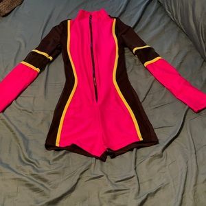Hot Pink and Black and Neon Jumpsuit
